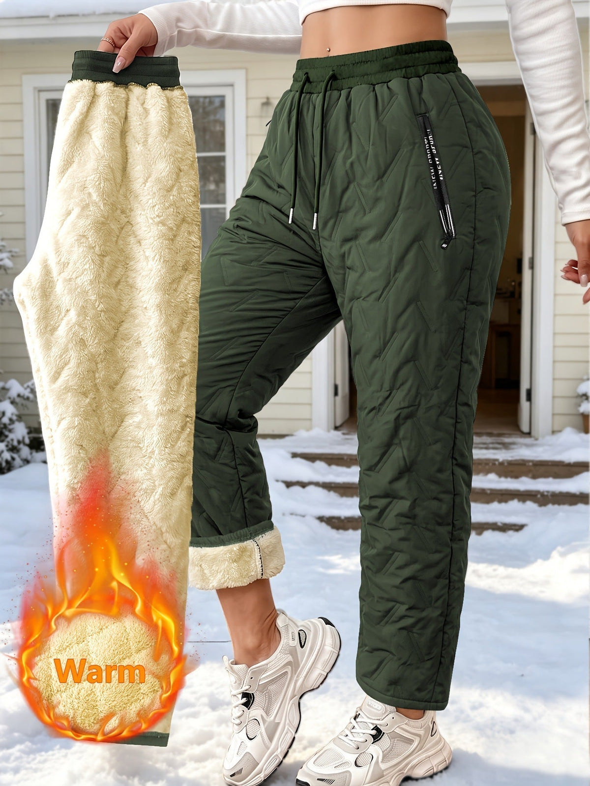 ⏳LAST DAY 50% OFF!! ✨Unisex Super Soft & Warm Fleece-Lined Waterproof Trousers
