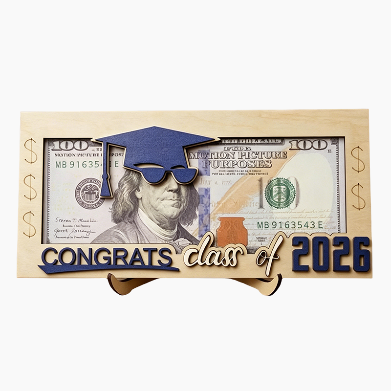 🎓Graduation 2026 Money Holder-Unique Wooden Cash Gift Box for Class of 2026