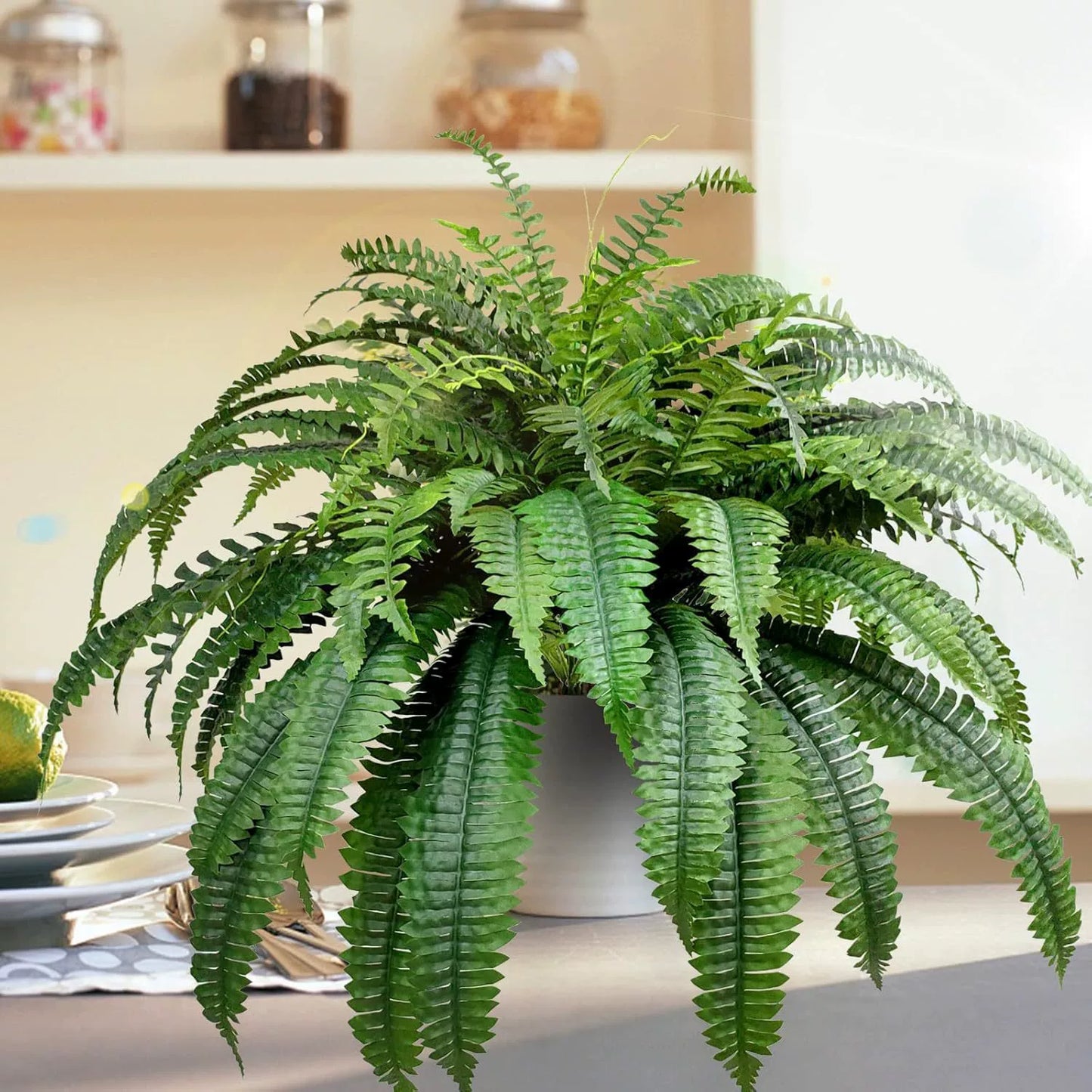 đżSo real, youâll try to water itâď¸ Sun wonât fade it, rain wonât ruin it â outdoorâready artificial fern! đĄď¸