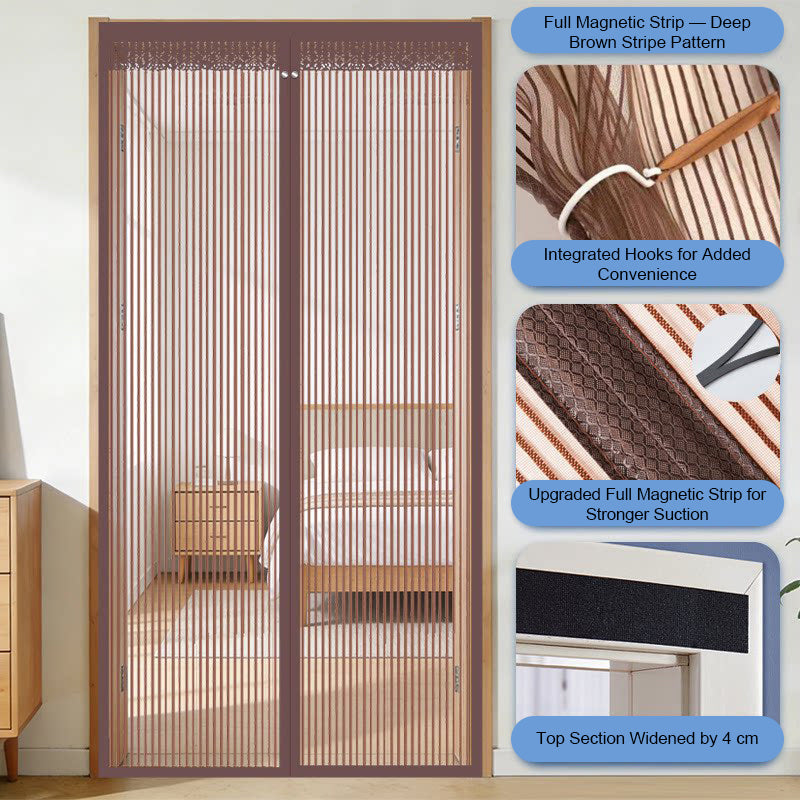 🚪 Step through, it snaps shut – magnetic screen door installs in 5 minutes! ⏱️🧲