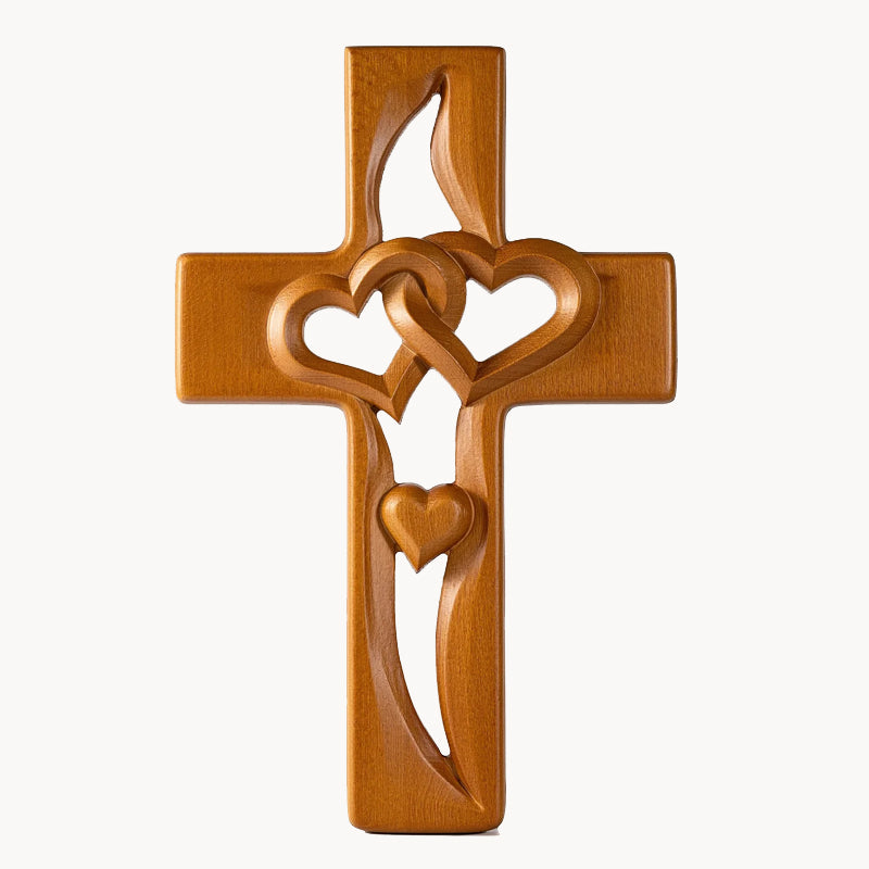 ❤️ Faith and love, woven together into beauty - Intertwined Wooden Cross✝️