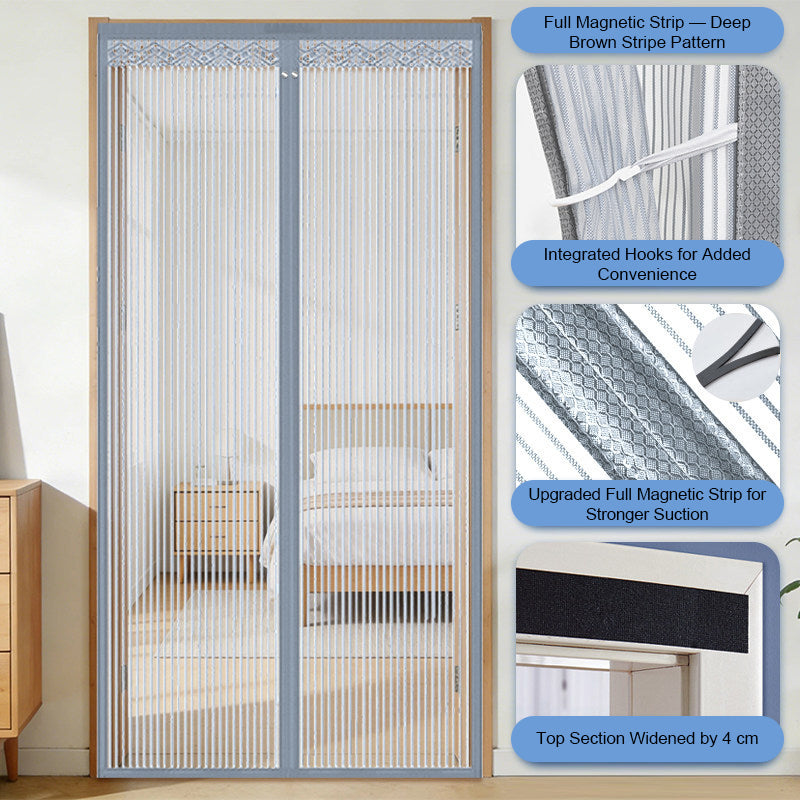 🚪 Step through, it snaps shut – magnetic screen door installs in 5 minutes! ⏱️🧲