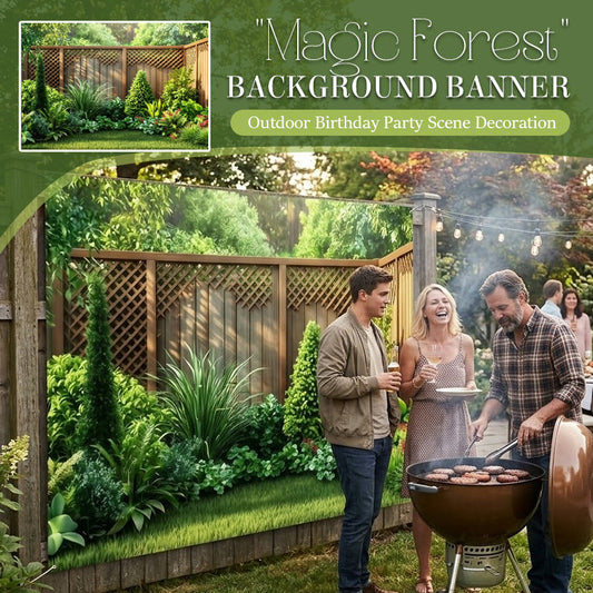 🌲 Turn your backyard into an enchanted forest – one banner, endless beauty! ✨🌸