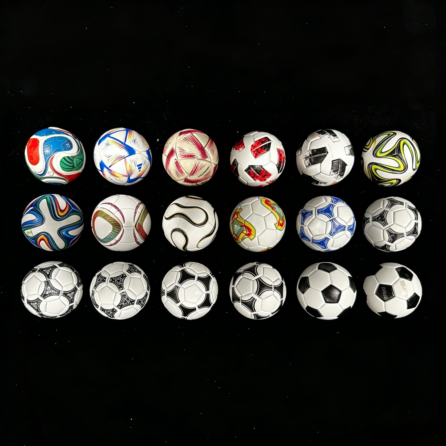 🏆 56 Years of Glory: Set of Handmade Mini Soccer Balls! (1970–2026)⚽️