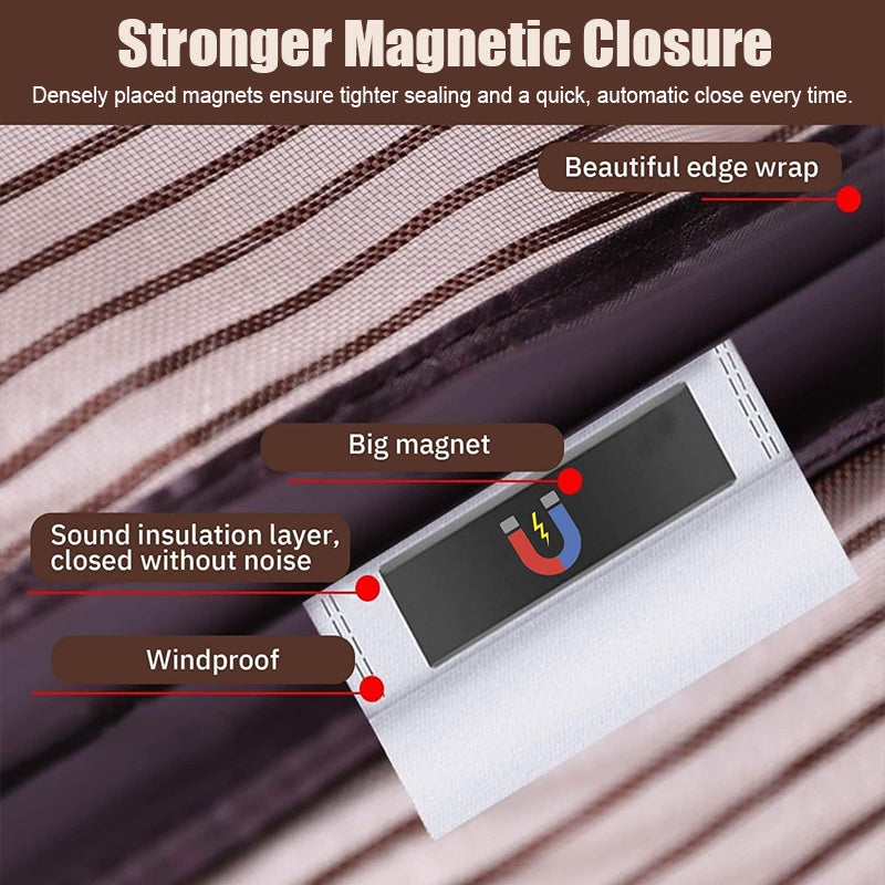 🚪 Step through, it snaps shut – magnetic screen door installs in 5 minutes! ⏱️🧲