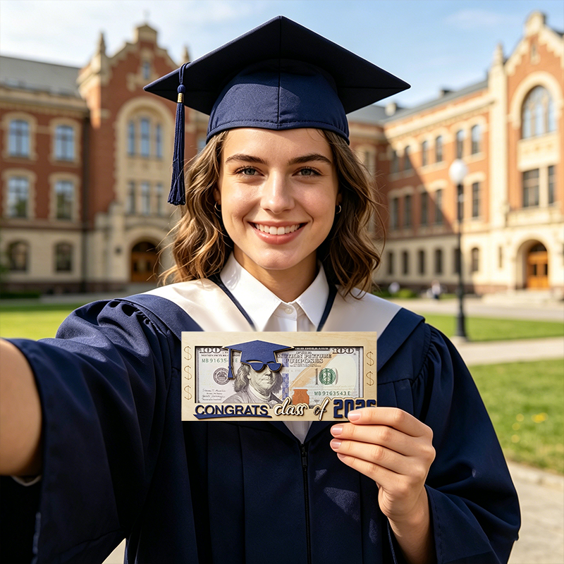 🎓Graduation 2026 Money Holder-Unique Wooden Cash Gift Box for Class of 2026