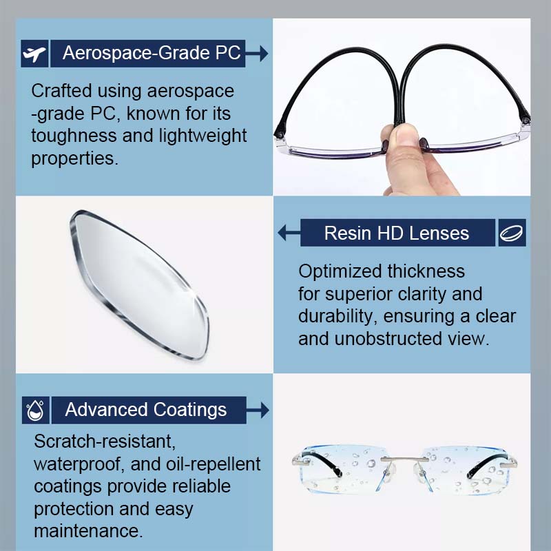🔥Stylish reading glasses with autofocus｜Blue light filter · All-day comfort and crystal-clear vision