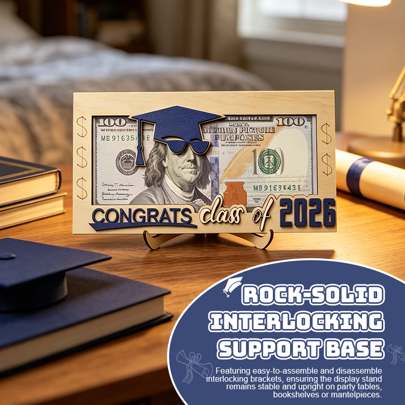 🎓Graduation 2026 Money Holder-Unique Wooden Cash Gift Box for Class of 2026
