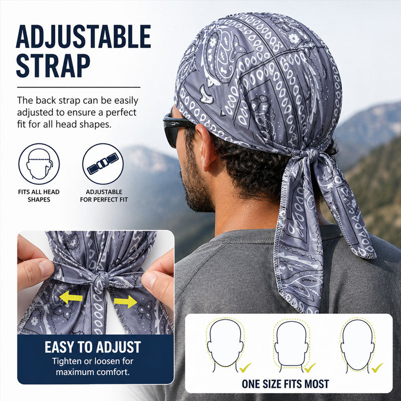 🏴‍☠️ Elastic pirate hat for outdoor sports – fits any head, survives any adventure! and free shipping⚡