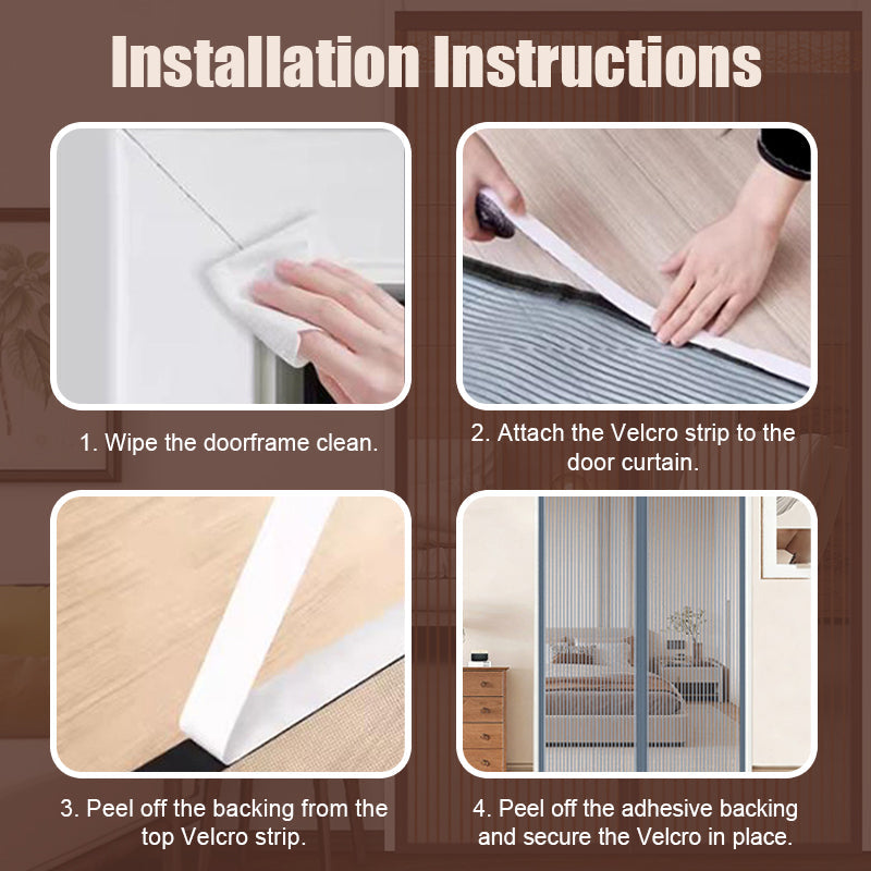 🚪 Step through, it snaps shut – magnetic screen door installs in 5 minutes! ⏱️🧲