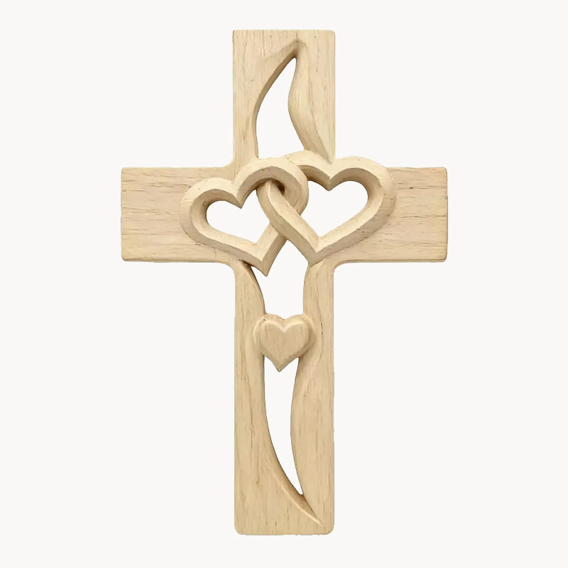 ❤️ Faith and love, woven together into beauty - Intertwined Wooden Cross✝️