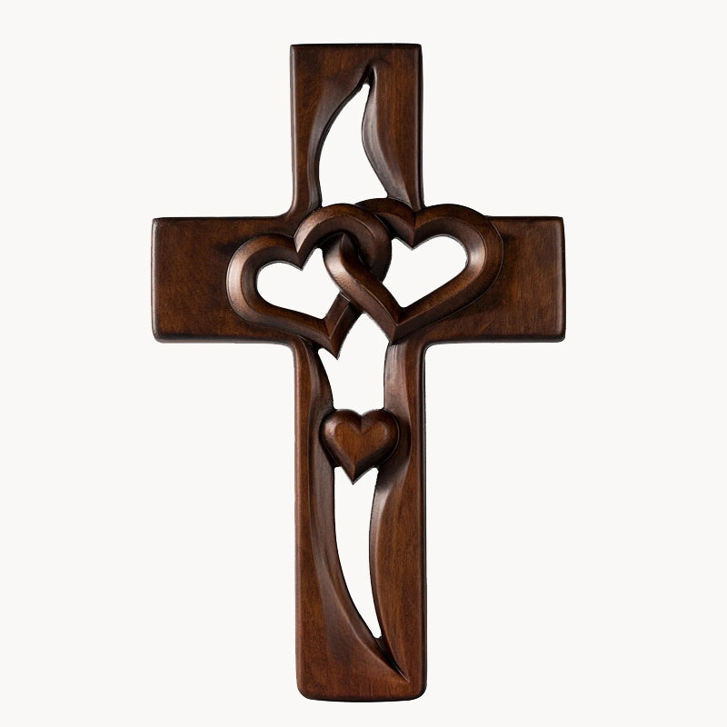 ❤️ Faith and love, woven together into beauty - Intertwined Wooden Cross✝️