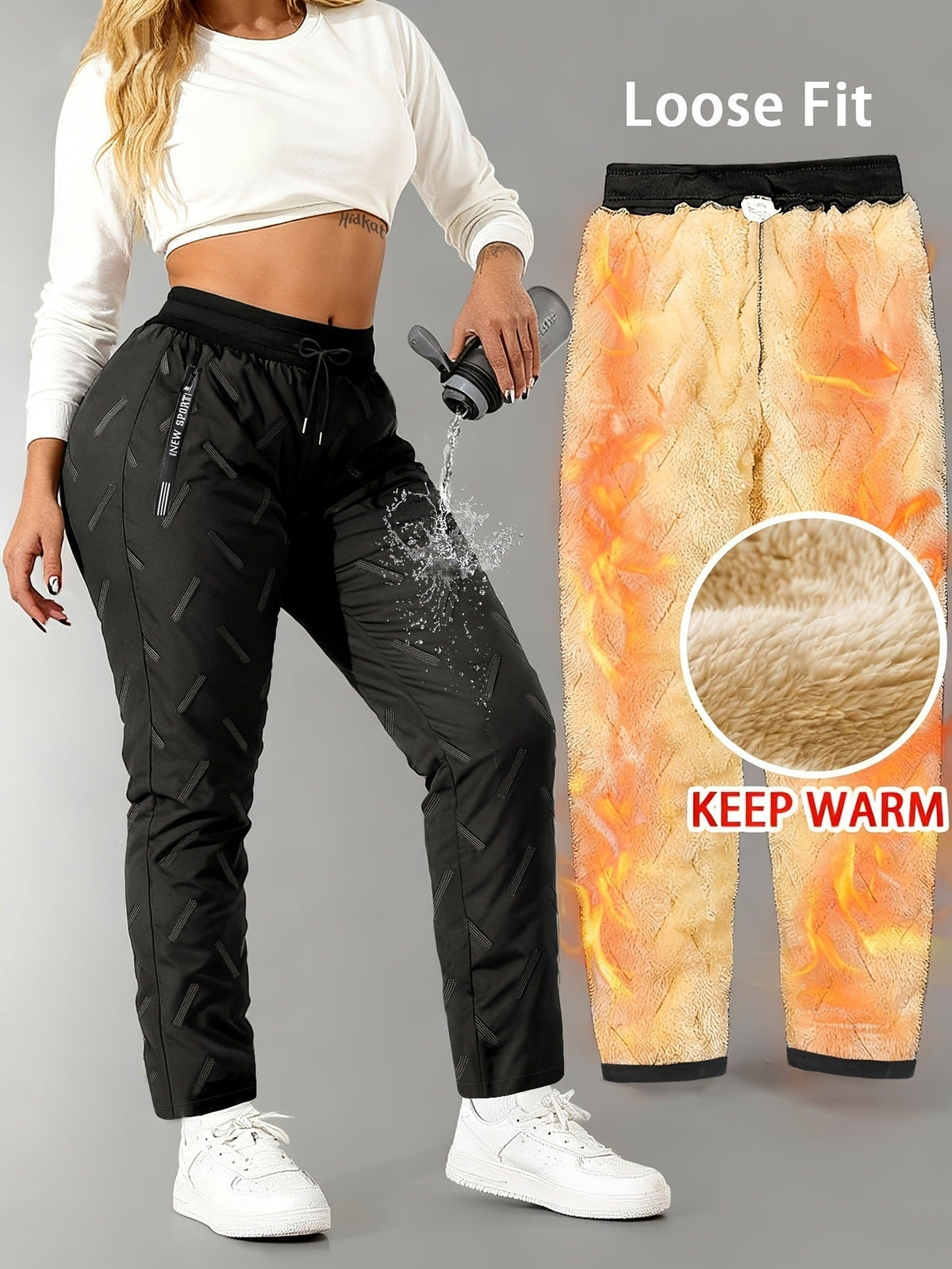 ⏳LAST DAY 50% OFF!! ✨Unisex Super Soft & Warm Fleece-Lined Waterproof Trousers