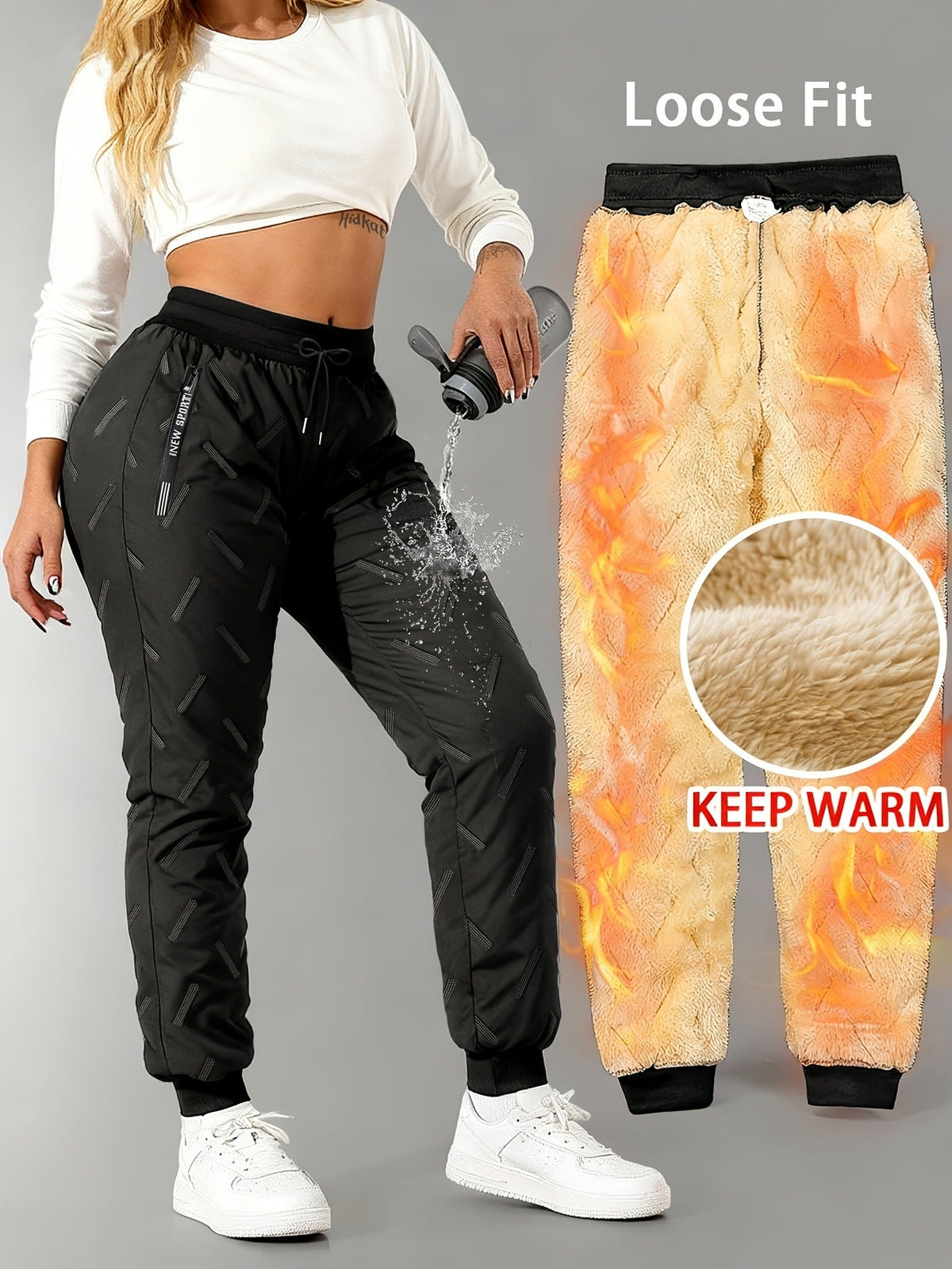 ⏳LAST DAY 50% OFF!! ✨Unisex Super Soft & Warm Fleece-Lined Waterproof Trousers