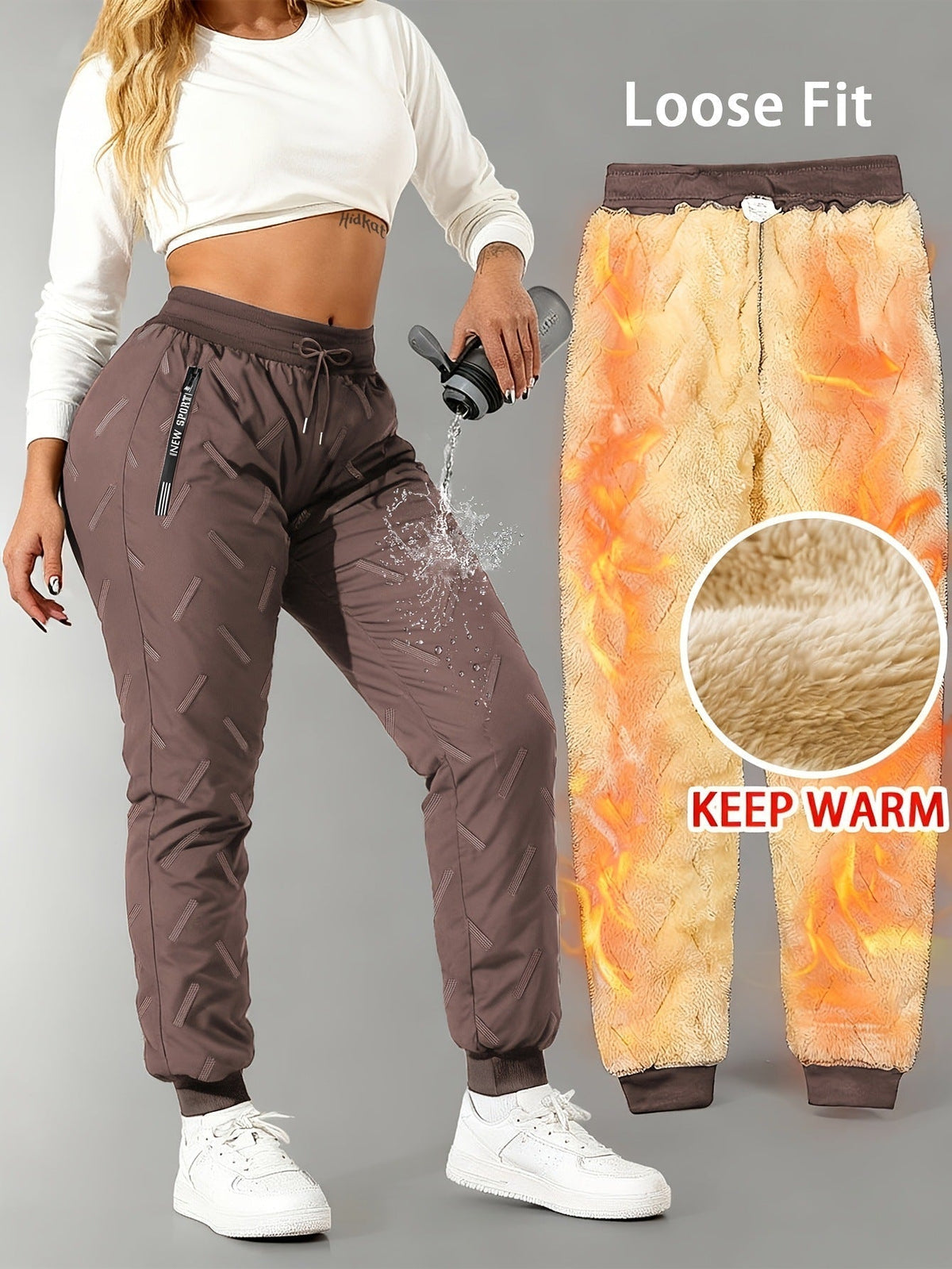 ⏳LAST DAY 50% OFF!! ✨Unisex Super Soft & Warm Fleece-Lined Waterproof Trousers