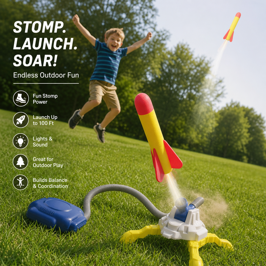 Light Up the Night Sky with Stomp-Powered Rockets! 🚀✨🌙