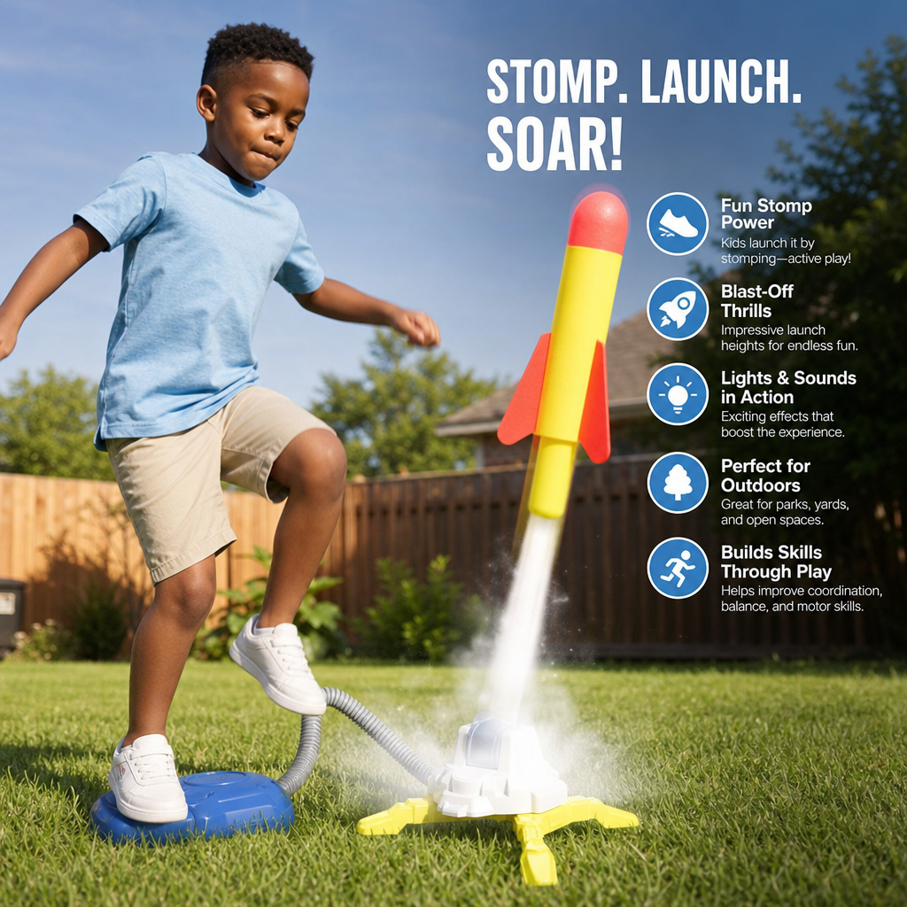 Light Up the Night Sky with Stomp-Powered Rockets! 🚀✨🌙