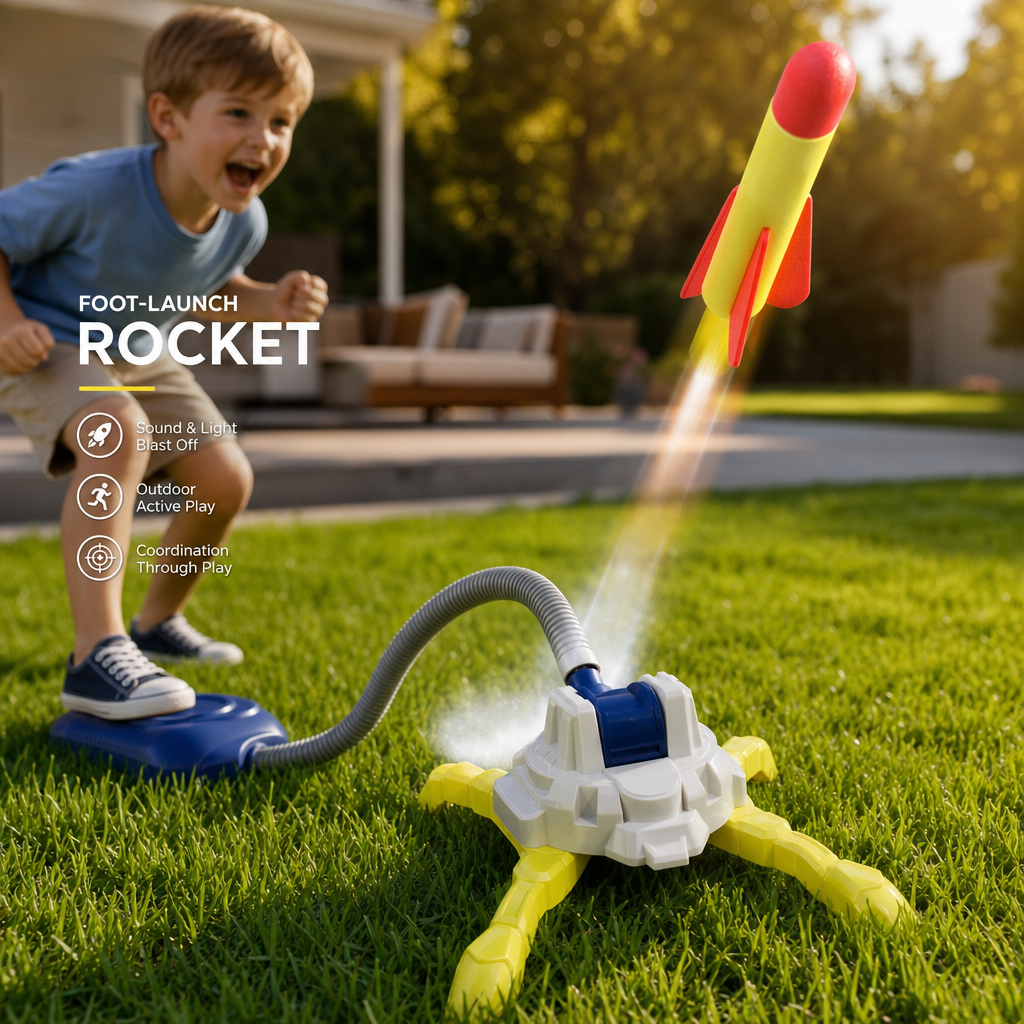 Light Up the Night Sky with Stomp-Powered Rockets! 🚀✨🌙