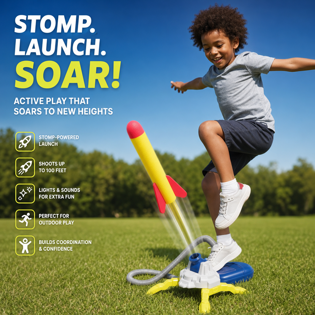 Light Up the Night Sky with Stomp-Powered Rockets! 🚀✨🌙