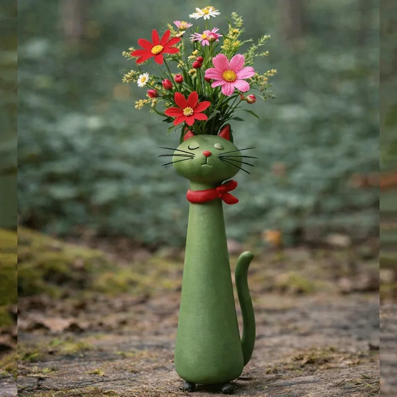 😻 Cats that hold your flowers – because your home needs more purrsonality! 🌼