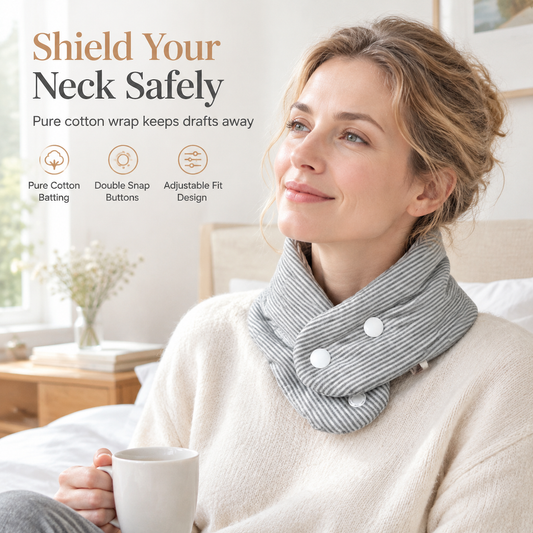 🧣 Thick Cotton Neck Warmer – Wider, Longer Neck Cover for Home, Office & Air-Conditioned Spaces ❄️🏢🏡
