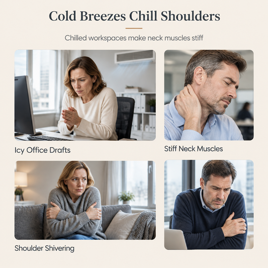 🧣 Thick Cotton Neck Warmer – Wider, Longer Neck Cover for Home, Office & Air-Conditioned Spaces ❄️🏢🏡